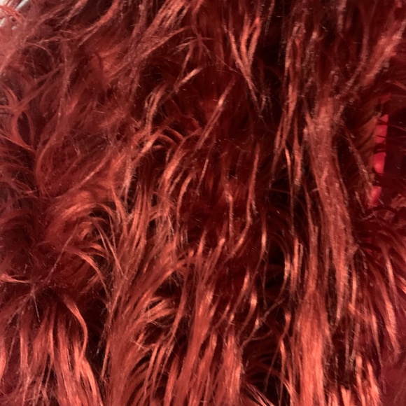 Burgandy faux fur jacket - Picture 4 of 4